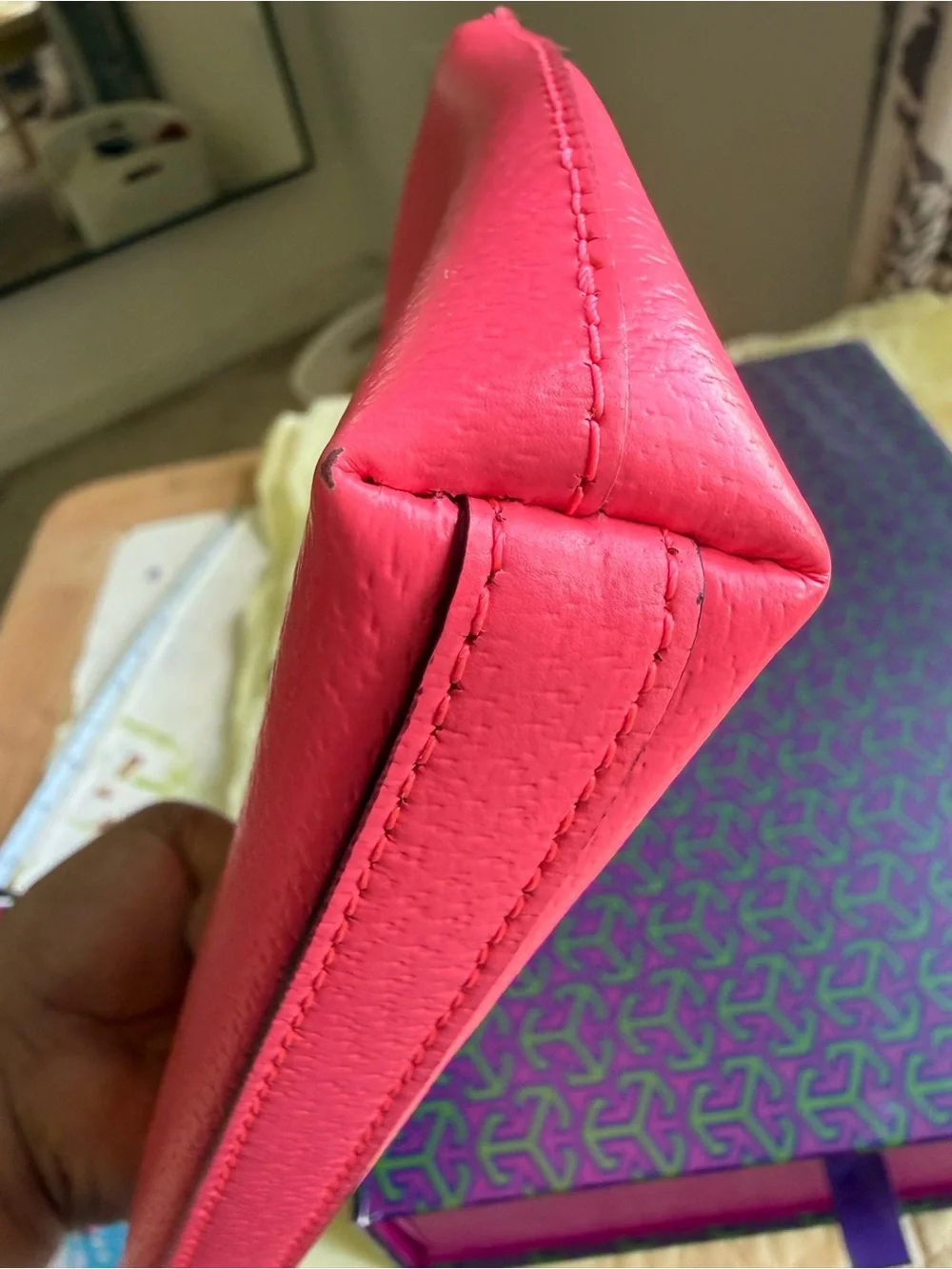 kate spade flamingo Pink Mini Wristlet  Bag